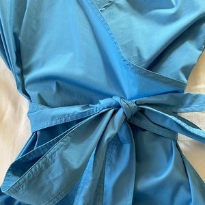 Jason Wu “Grey” wrap turquoise poplin blouse NWOT